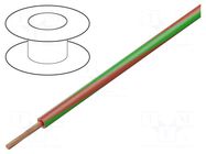 Wire; H05V-K,LgY; stranded; Cu; 0.35mm2; Insulation: PVC; red-green BQ CABLE