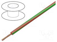 Wire; H05V-K,LgY; stranded; Cu; 0.35mm2; PVC; red-green; 300V,500V BQ CABLE