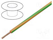 Wire; H05V-K,LgY; stranded; Cu; 2.5mm2; PVC; orange-green; 50m BQ CABLE