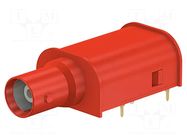 Adapter BNC; socket; red; soldered; Type: insulated STÄUBLI