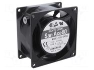 Fan: AC; axial; 80x80x42mm; 51m3/h; 40dBA; ball; 2650rpm; 115VAC SANYO DENKI