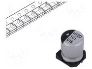 Capacitor: electrolytic; SMD; 100uF; 16VDC; Ø6.3x8mm; 1000h; AEH KYOCERA AVX
