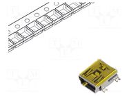 Connector: USB B mini; socket; SMT; PIN: 5; horizontal; tape CONNFLY