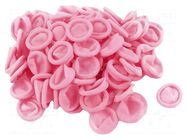 Cleanroom acces: finger cots; pink; latex; S; dissipative; ISO 5 ANTISTAT