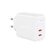 Acefast charger 2x USB Type C 40W, PPS, PD, QC 3.0, AFC, FCP white (A9 white), Acefast