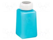 Cleanroom acces: dosing bottles; 180ml; dissipative; polyetylene EUROSTAT GROUP