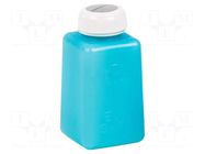 Cleanroom acces: dosing bottles; 230ml; dissipative; polyetylene EUROSTAT GROUP