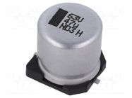 Capacitor: electrolytic; SMD; 47uF; 63VDC; 10x10x10mm; ±20%; 1500h VISHAY