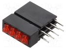 LED; in housing; red; 1.8mm; No.of diodes: 4; 20mA; 70°; 1÷5mcd MENTOR