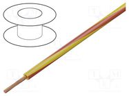 Wire; H05V-K,LgY; stranded; Cu; 1.5mm2; PVC; yellow-red; 300V,500V BQ CABLE