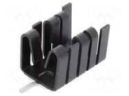 Heatsink: extruded; U; black; L: 25.4mm; W: 14.5mm; H: 13.51mm; 21K/W FISCHER ELEKTRONIK