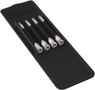 8767 A TORX® HF 1 Zyklop bit socket set with holding function, 1/4" drive, 1 x TX 25x100.0; 1 x TX 27x100.0; 1 x TX 30x100.0; 1 x TX 40x100.0; 1 x 70.0x50.0, Wera