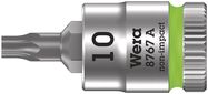 8767 A TORX® Zyklop bit socket, 1/4" drive, TX 10x28.0, Wera