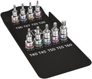 8767 C TORX® HF 1 Zyklop bit socket set with 1/2" drive, with holding function, 1 x TX 20x60.0; 1 x TX 25x60.0; 1 x TX 27x60.0; 1 x TX 30x60.0; 1 x TX 40x60.0; 1 x TX 45x60.0; 1 x TX 50x60.0; 1 x TX 55x60.0; 1 x TX 60x60.0, Wera