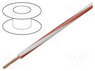 Wire; H05V-K,LgY; stranded; Cu; 0.5mm2; PVC; white-red; 300V,500V BQ CABLE