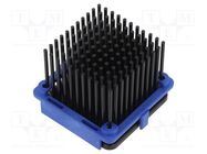 Heatsink: extruded; grilled; BGA; black; L: 40mm; W: 40mm; H: 32.6mm 