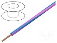 Wire; H05V-K,LgY; stranded; Cu; 1mm2; PVC; blue-pink; 300V,500V BQ CABLE