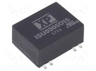 Converter: DC/DC; 3W; Uin: 4.5÷12VDC; Uout: 15VDC; Iout: 200mA; SMT XP POWER