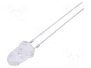 LED; blue; 5mm; 4200÷5800mcd; 30°; Front: convex; 2.9÷3.4VDC; 102mW OPTOSUPPLY