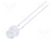 LED; 4.85mm; blue (ice blue); 2180÷3000mcd; Front: Diamond; THT OPTOSUPPLY