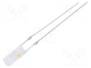 LED; 3mm; red/warm white; 60°; Front: flat; 1.8÷2.6/2.9÷3.6V; 108mW 