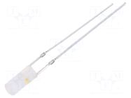 LED; red/warm white; 3mm; 60°; Front: flat; 1.8÷2.6/2.9÷3.6VDC OPTOSUPPLY