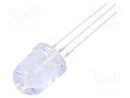 LED; 10mm; red/blue; 30°; Front: convex; 2.1÷2.6/3.1÷3.6V; -30÷85°C OPTOSUPPLY
