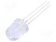 LED; red/blue; 10mm; 30°; Front: convex; 2.1÷2.6/3.1÷3.6VDC; round OPTOSUPPLY