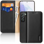 Dux Ducis Hivo Leather Flip Cover Genuine Leather Wallet For Cards And Documents Samsung Galaxy S22 + (S22 Plus) Black, Dux Ducis