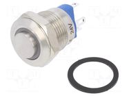 Switch: vandal resistant; Pos: 2; SPST-NO; 2A/36VDC; IP65; OFF-(ON) ONPOW