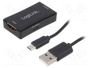 Repeater HDMI; HDCP 2.2,HDMI 2.0; HDMI socket,both sides; black LOGILINK