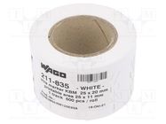 Label; 10mm; 25mm; white; leaded WAGO