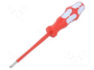 Screwdriver; insulated; slot; 4,0x0,8mm; Blade length: 100mm WERA