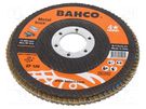 Flap grinding wheels; Ø: 115mm; Øhole: 22.23mm; Granularity: 120 BAHCO