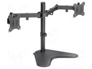 Monitor holder; 8kg; 17÷32"; Arm len: 390mm; for two monitors LOGILINK