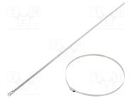 Cable tie; L: 360mm; W: 4.6mm; stainless steel AISI 304; 890N BM GROUP