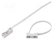 Cable strap clip; for braids; light grey; polyamide; 40÷63 BM GROUP