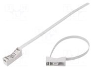Cable strap clip; for braids; light grey; polyamide; 40÷63 BM GROUP