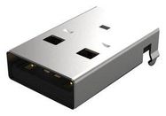 USB CONN, 2.0 TYPE A, R/A PLUG, 4POS