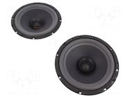 Car loudspeakers; one-way; 165mm; 60W; 60÷18000Hz; 4Ω; 90dB; 2pcs. CL ITALIA