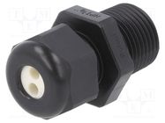 Cable gland; multi-hole; NPT3/8"; IP65; polyamide; black; 3mm HUMMEL