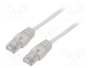 Patch cord; F/UTP; 5e; stranded; CCA; PVC; grey; 1m; 26AWG GEMBIRD