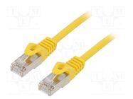 Patch cord; F/UTP; 6; stranded; CCA; PVC; yellow; 0.25m; RJ45 plug GEMBIRD