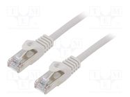 Patch cord; F/UTP; 6; stranded; CCA; PVC; grey; 0.25m; RJ45 plug GEMBIRD