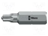 Screwdriver bit; Torx®; TX20; Overall len: 25mm; with central pin WERA