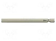 Screwdriver bit; Hex Plus key; HEX 6mm; Overall len: 89mm WERA
