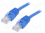 Patch cord; U/UTP; 5e; stranded; CCA; PVC; blue; 5m; 26AWG GEMBIRD