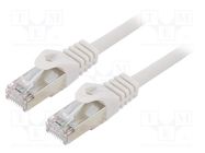 Patch cord; F/UTP; 6; stranded; CCA; PVC; grey; 15m; RJ45 plug; 26AWG GEMBIRD