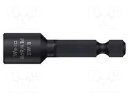 Screwdriver bit; 6-angles socket; 1/4"; HEX 8mm; magnetic WERA
