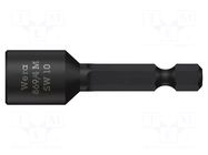 Screwdriver bit; 6-angles socket; 1/4"; HEX 13mm; magnetic WERA